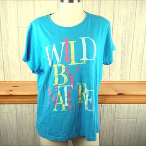 Wild by Nature ~ Grand Marais Minnesota Organic Cotton Blue T Shirt